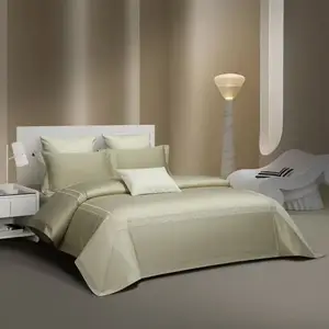 Popular Embroidery Bedding Sets White Hotel Bedding Set 100%cotton Suitable for Home or Hotel