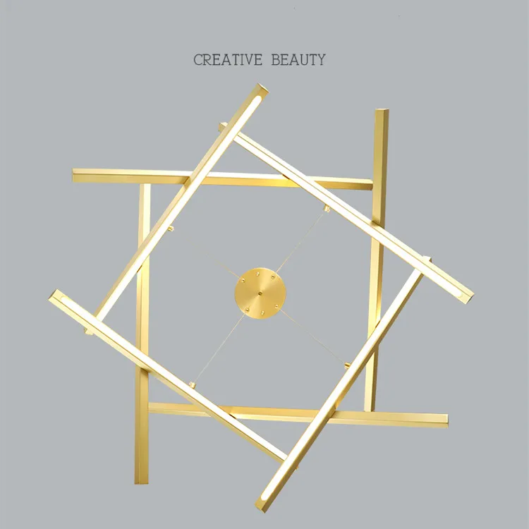 Post modern chandelier light gold design chandelier European led pendant light office chandelier