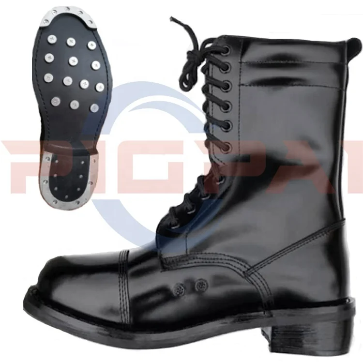 high gloss parade boots