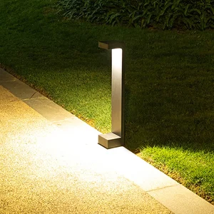 Simple L-Shaped LED Lawn Light for Garden Courtyard & Outdoor Waterproof Aluminum Body with Electric Power Supply