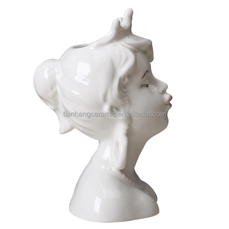 Nordic style porcelain Couples body Statue Ceramic Flower Vase for wedding Gifts Home Office Decor.jpg