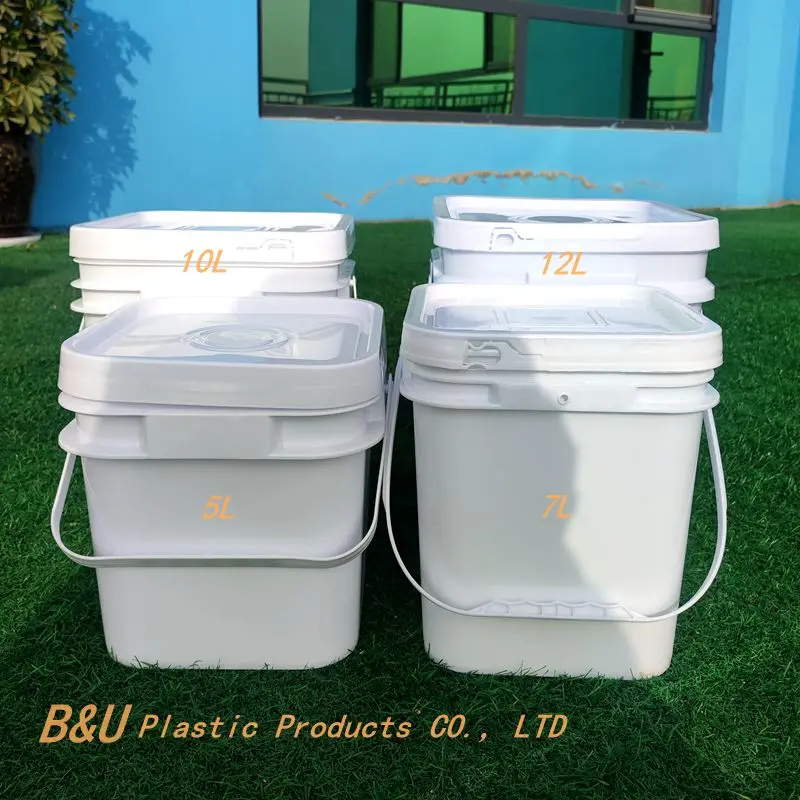 Plastic Bucket Food Grade1l 5l7l10l12l16l20l25l Gallon Plastic Square