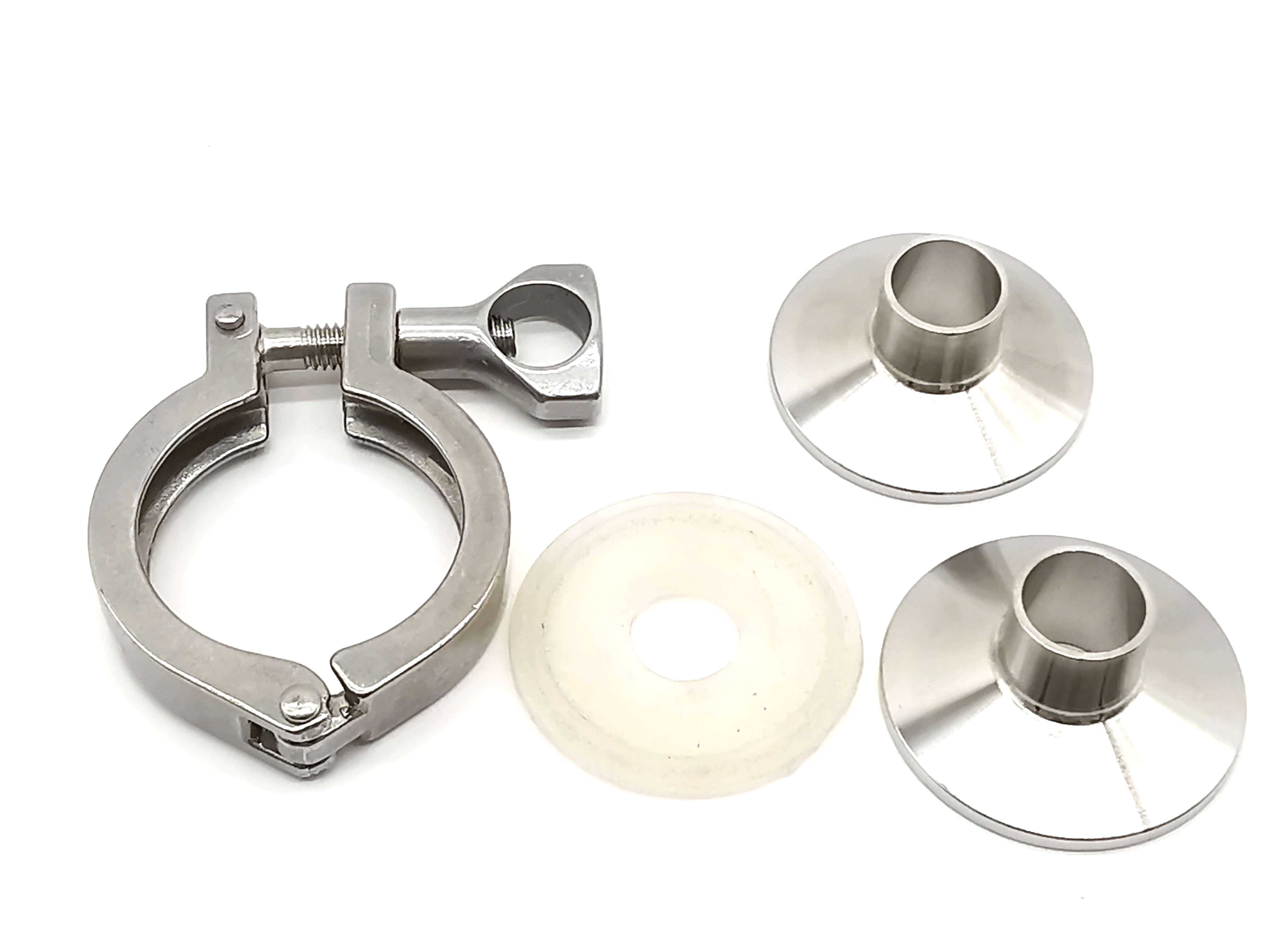 Ideal Vacuum | Tri-Clamp for 4" Sanitary Tubing, 304 Stainless Steel,  13MHHM-4-304 19mm 3/4" Hose x 0.5" Tri Clamp SUS 316L Stainless Steel T