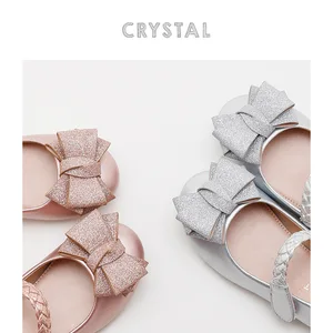 MQATZ Children's Shoes Gillter Rhinestone Soft Bottom  New Girls' Shoes Children's Sequined Dance Shoes F-16