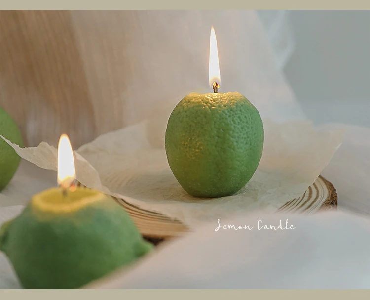 Custom Home Decoration Lemon Candle Photo Scene Decoration Holiday