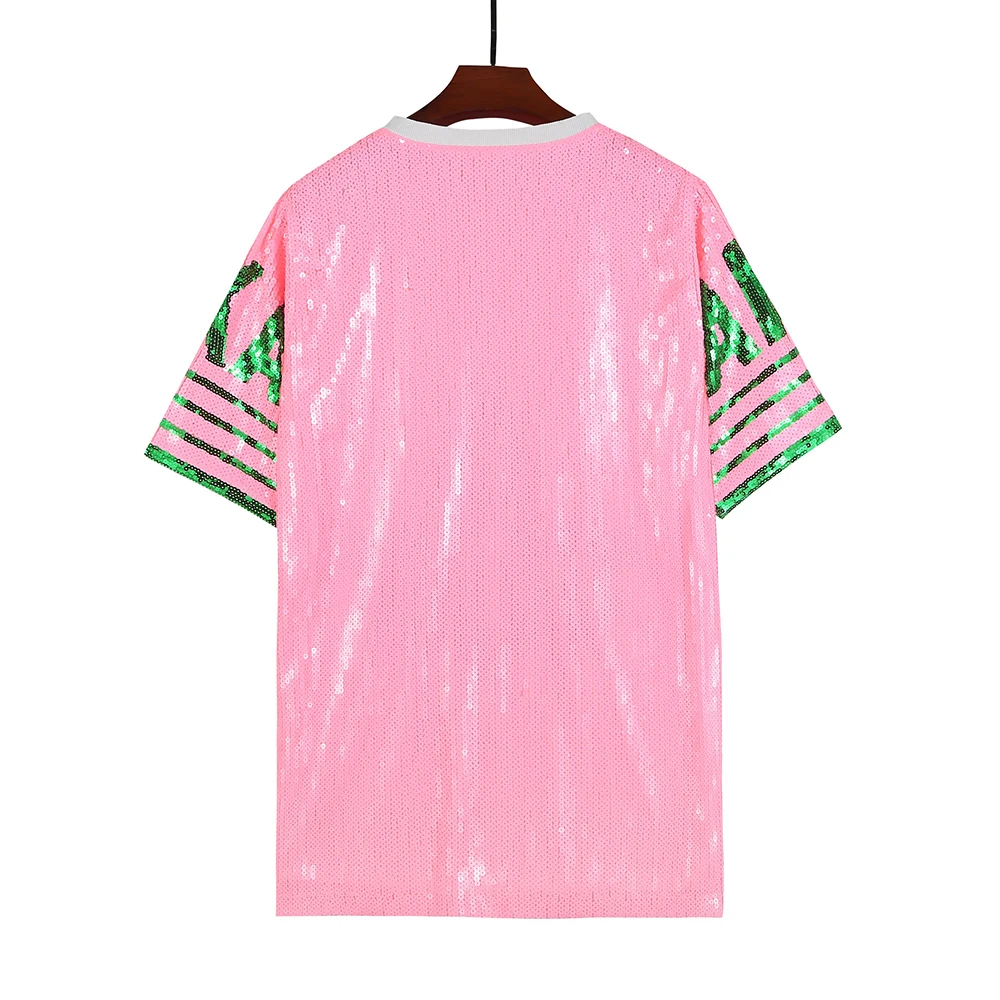 sequin jersey dress wholesale Factory Custom Sorority Greek Aka Delta Zeta Sigma Sequin Gold sequin