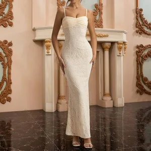 Women's Clothing Supplier Women's Long Evening Dress Lace Strap Corset Elegant Dress Body-hugging Sexy Dress