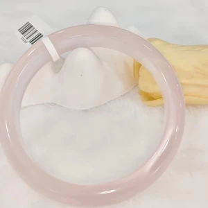 Advanced Natural Cat Eye Agate Pink Ice Bracelet Round Elegant Fashion Women's Bracelet