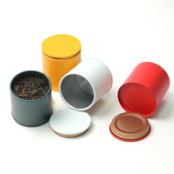 85 Diameter Wholesale Round Empty Food Grade Canister Coffee Bean Loose Tea Spice Storage Tin Can Airtight round tea packaging