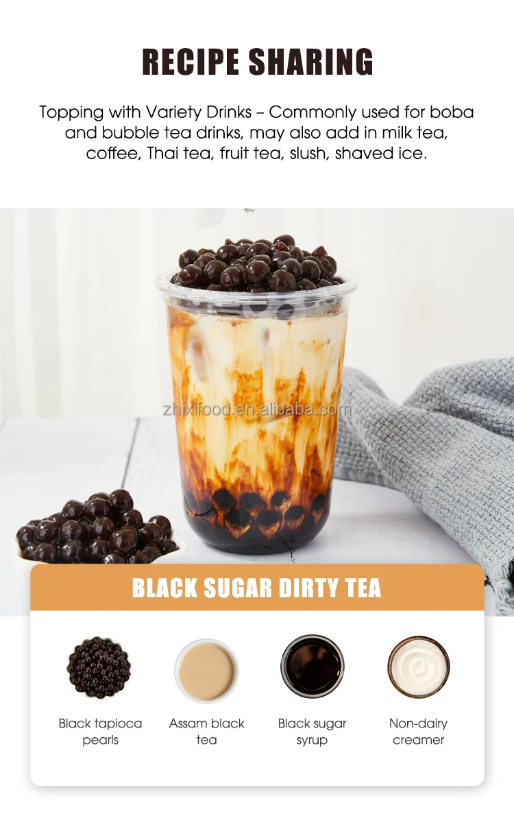 Bubble Tea Black Boba Pearls Tapioca Ball Taiwan Buy Pearls Tapioca