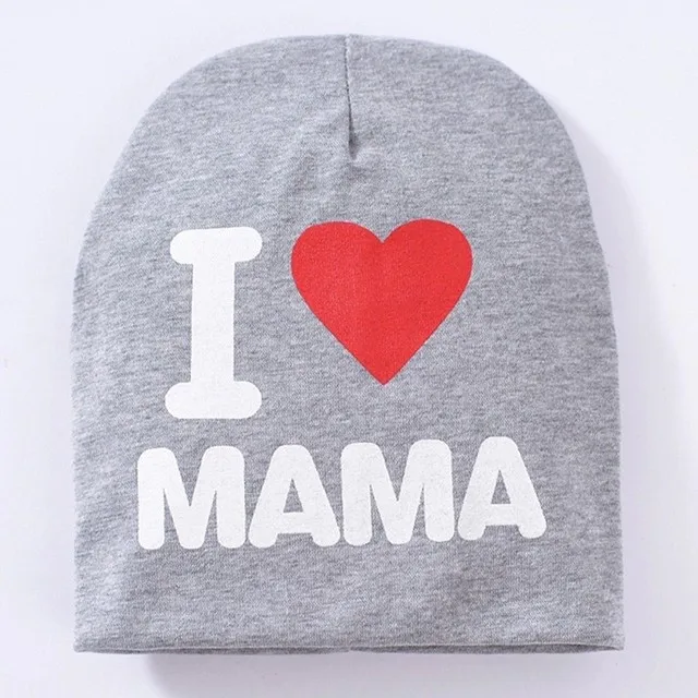 Spring Autumn Baby Knitted Warm Beanie Cotton Hat Girls Boys Toddler I LOVE PAPA MAMA Print Baby Cap