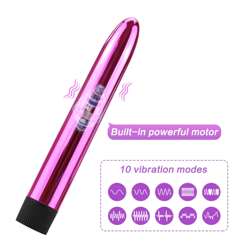 7 Inch Long Wholesale Vibrating Bullet- Silver Vibrator for Women Erotic  G-Spot Dildo Vibrator Lesbian Adult Sex Toys