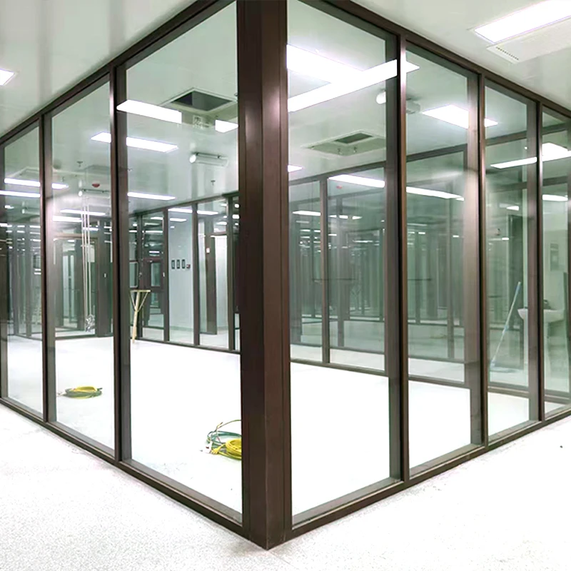Best Price Complete in Specifications Aluminium Frame Office Fireproof Glass Wall Partitions Office Glass Partition Wall System