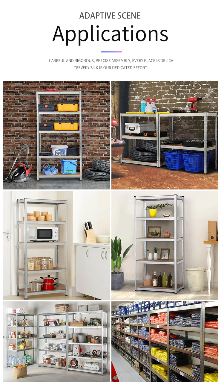 Heavy Duty 5 Tier Shelf Boltless Rack Garage Galvanized Shelving Unit