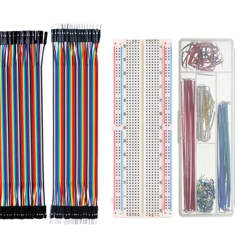 AIsamrtlink  400 830 Tie Point Solid Solderless Electronics Breadboard Jumper Wires Kit Wire Dupont Cables kit for Arduino