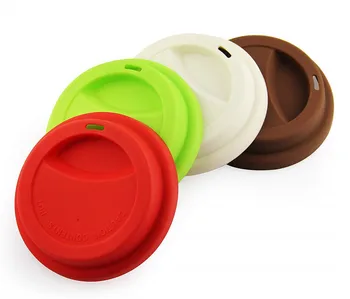 Custom silicone rubber dome universal reusable coffee cup lid cover
