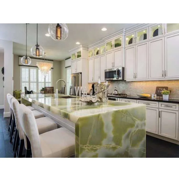 Wall Cladding Stone Translucent Jade Green Onyx Marble Slabs Decoration for Bathroom Wall