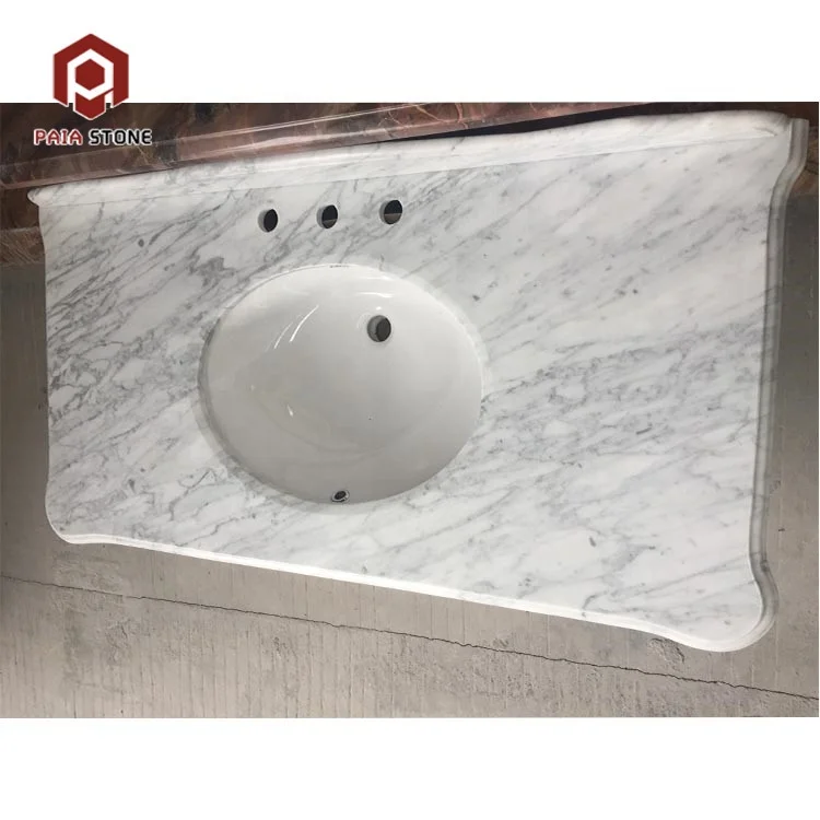 product precut white marble countertop bathroom vanity top-1