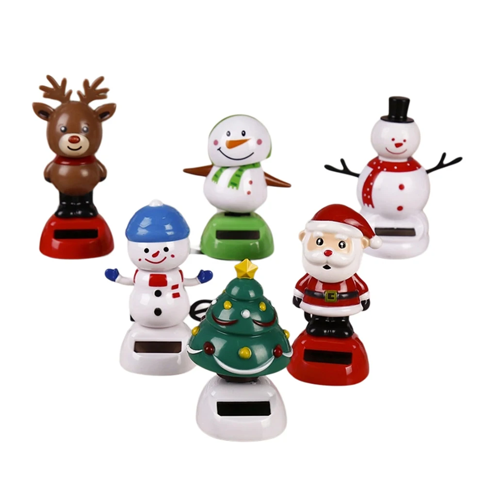 Рождественский танцующий снеговик на солнечной батарее
