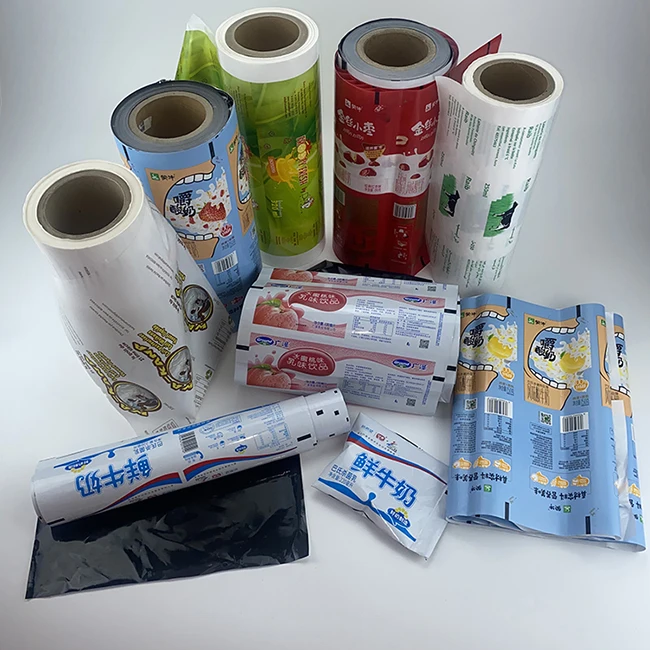 Yogurt Packaging Soy Milk Packaging Uht Milk Film Black and White Pe Film