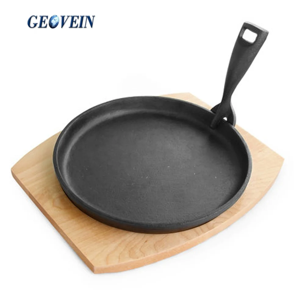 Wholesale square preseasoned cast iron griddle pan grill plate sizzering  plate factory and suppliers