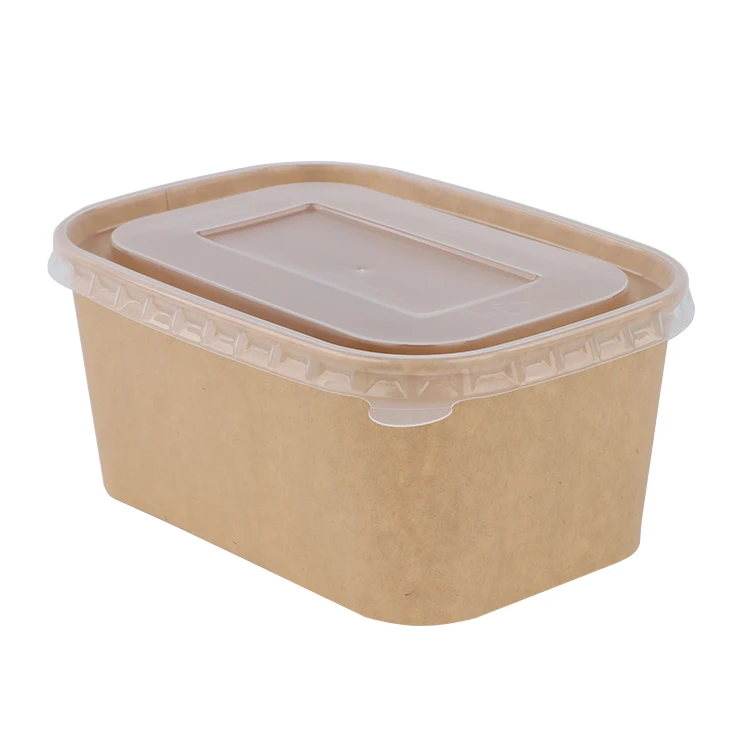 HIgh quality custom disposable eco friendly brown paper food packing container