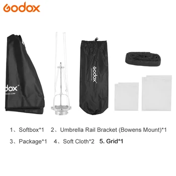 Godox Softbox 50*70cm Speed Ring Rectangular Softbox with Grid Double Soft Cloth with Bowens for Portrait Studio Blitz Speedlite detail image