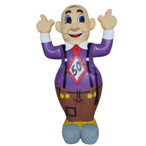 Customized Popular PVC/Oxford Cloth Inflatable Abraham Classic 2/2.5/3/4/6mH Inflatable Abraham Model with Blower to Netherlands