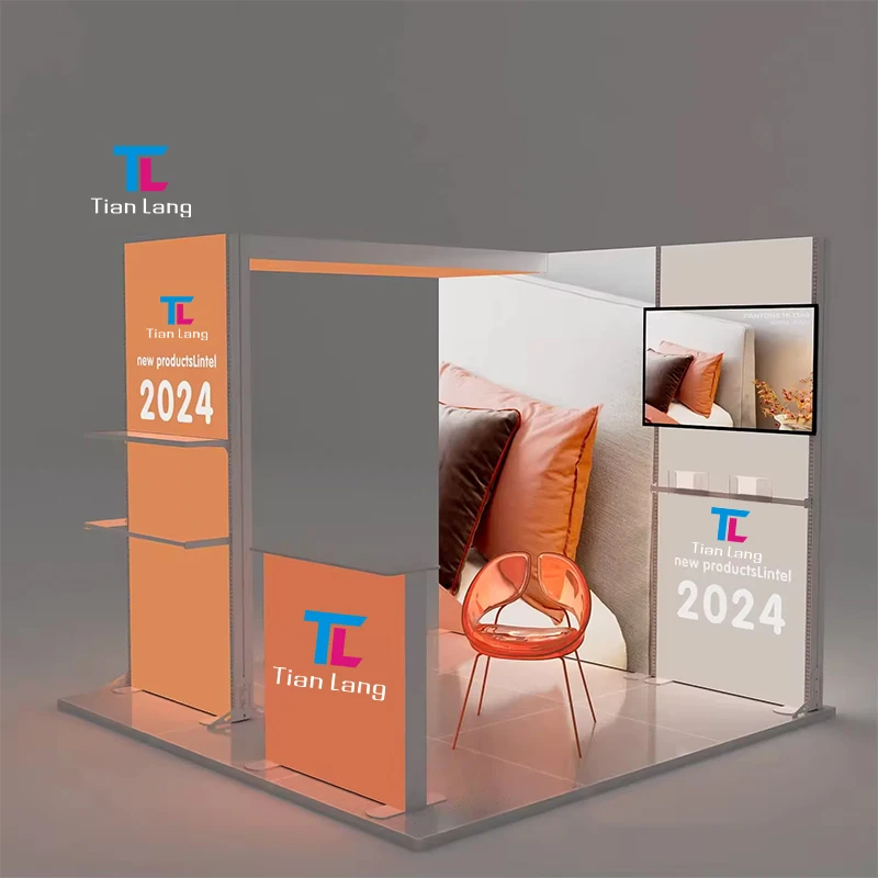 Cerca agente TianLang Seg Lightbox Booth Display Light Box Tessuto Stand per Fiere Espositiva Light Box Booth