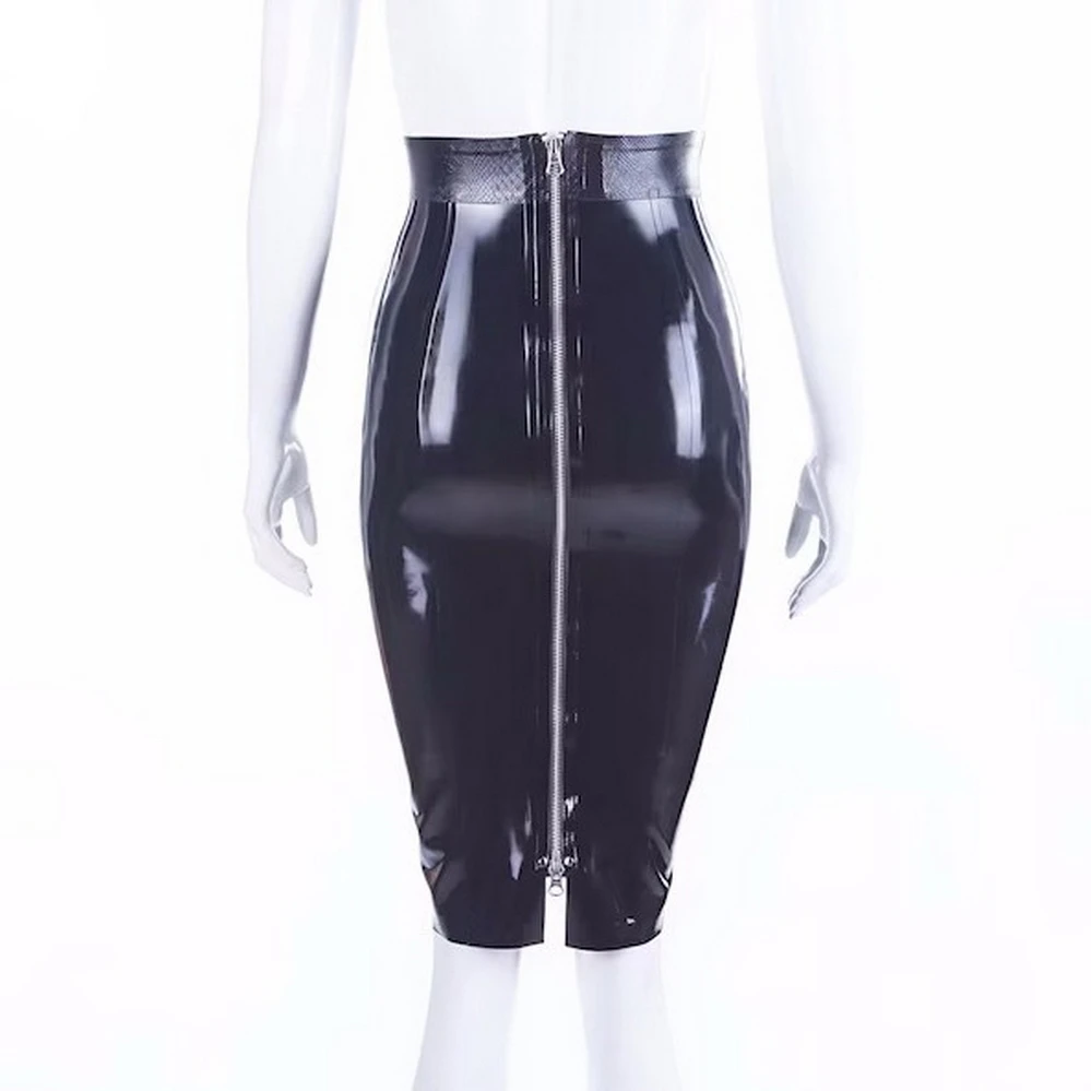 セクシーなメンズブラックラテックスフェチキャットスーツ