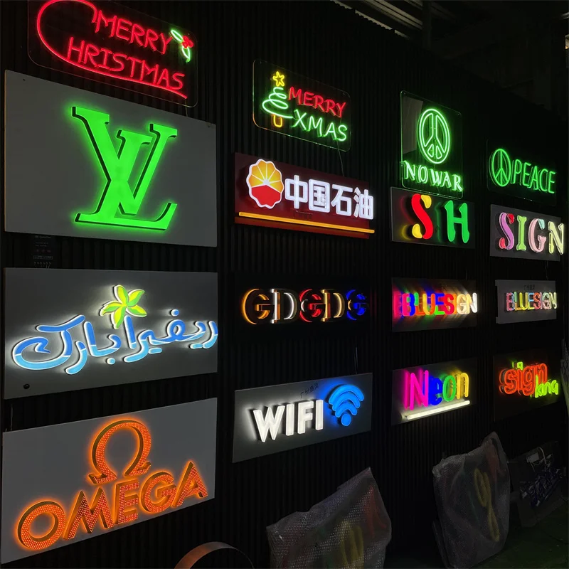 Backlit Letter Signage Wall Metal Illuminated Logo Board Channel ...