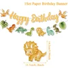 simpatico banner di dinosauro bianco
