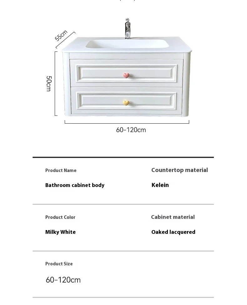 product custom light french cream wind oak bathroom cabinet combination bathroom ceramic washbasin vanity-10