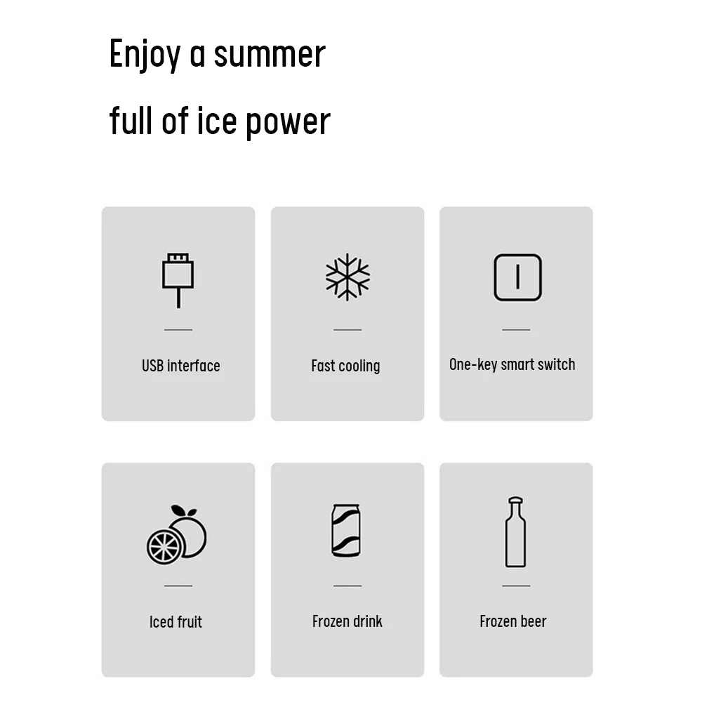 USB Refrigerator Beverage Fast Cooler Cup Electric Beer Bottle Can Water Soda Drinks Cooling Mug Ice Car Home Refrigeration Cup