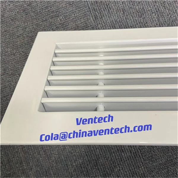 HVAC SYSTEM Powder Coating Customized Linear Bar Supply Air Grille with Plenum Box