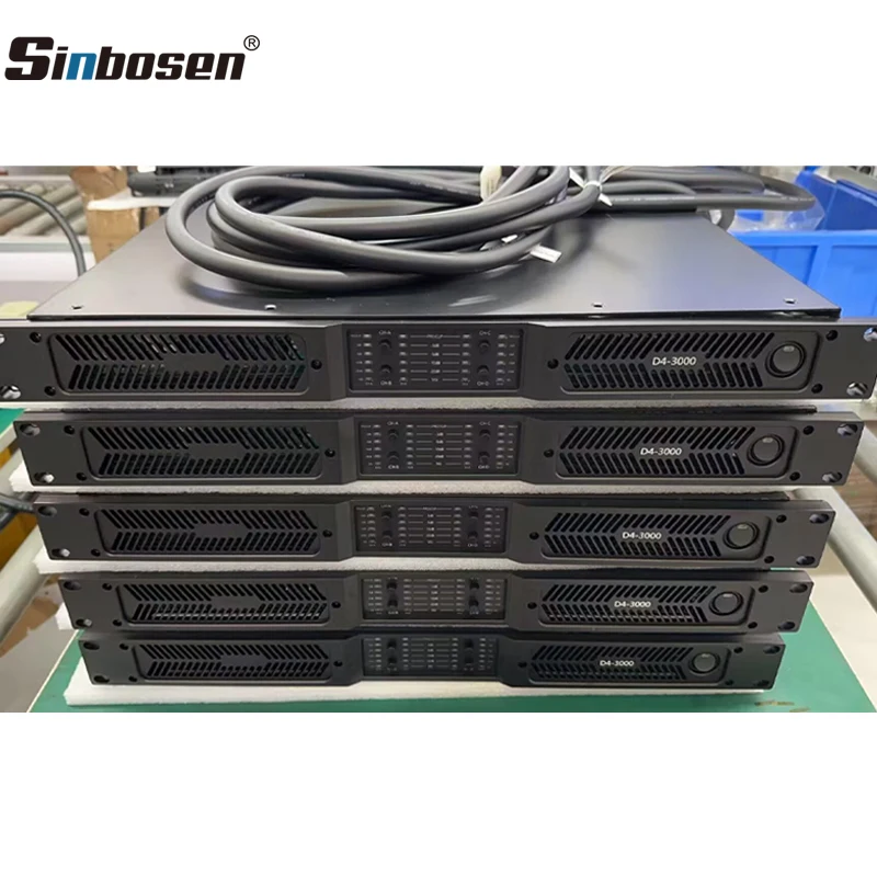 D4-3000 Class D 2 Ohms Work Amplifier 4 Channel 3000 Watts