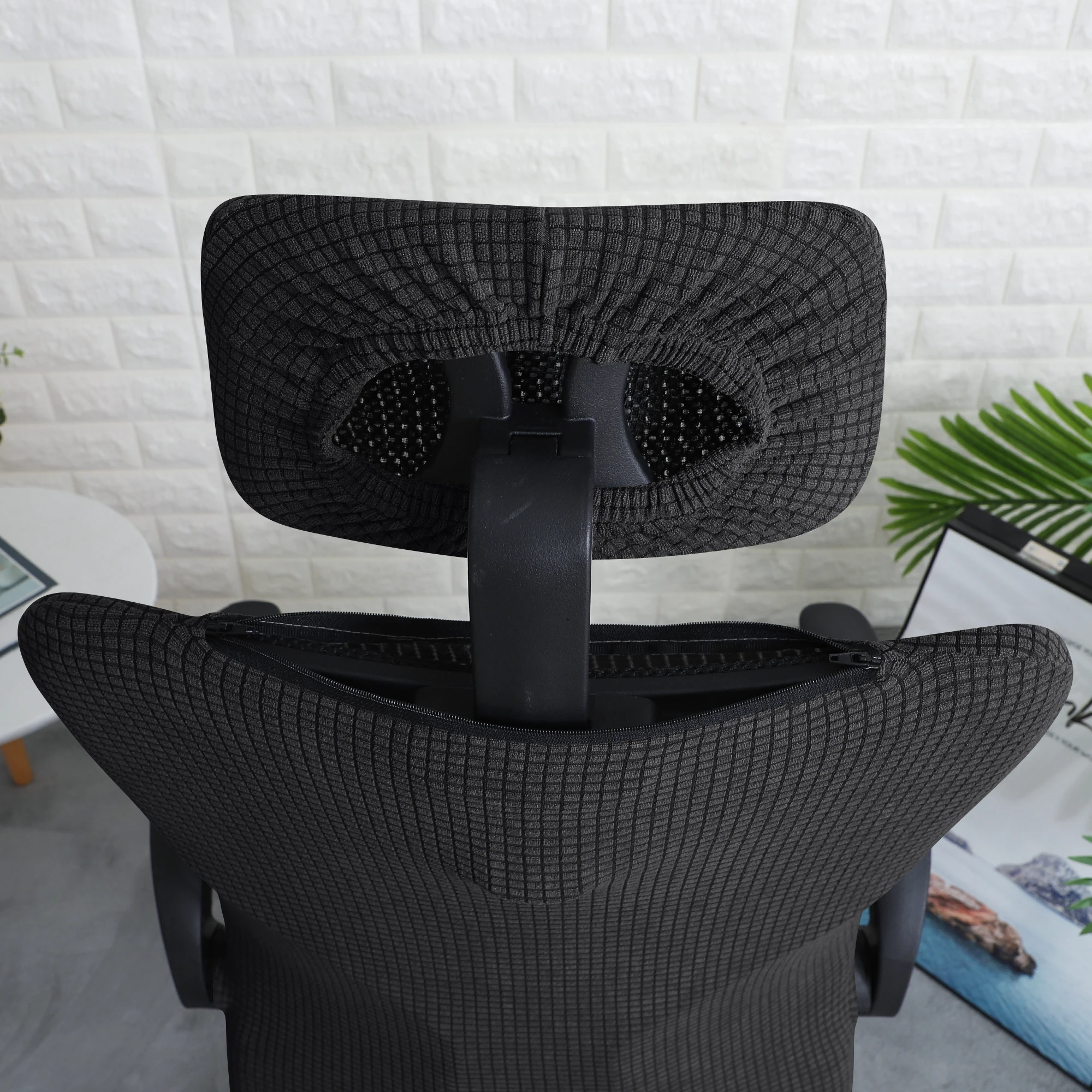 Forcheer Ergonomic Office Chair Cover Set With Headrest Cover Water Repellent Managerial Chair Cover for Office Executive Chair