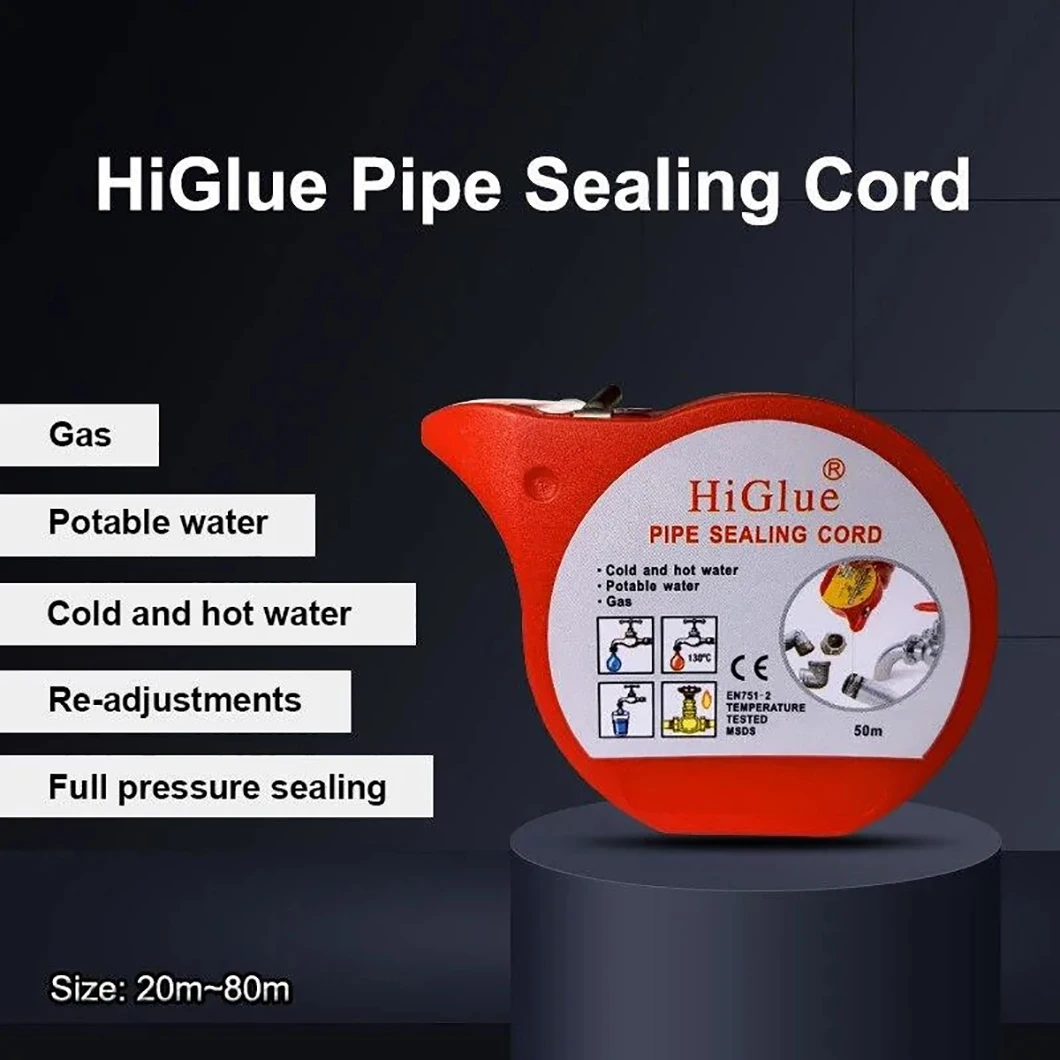 HIGLUE 55 Pipe Sealing Thread Cord Pipe PTFE Thread Sealant 50m/100m
