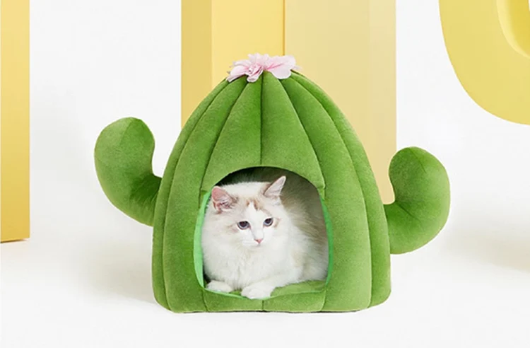 toptan sevimli kaktus sekilli yikanabilir luks kedi magara yumusak kedi yatagi buy kedi yatak kedi magara yumusak kedi yatak product on alibaba com