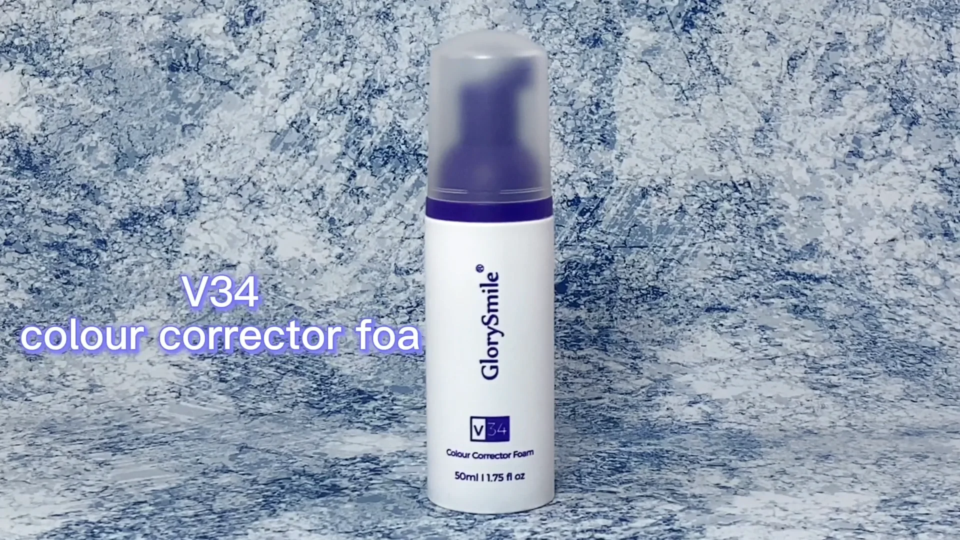 Glory Smile New Arrival V34 Colour Corrector Foam 45ml Private Label Violet Teeth Whitening Foam
