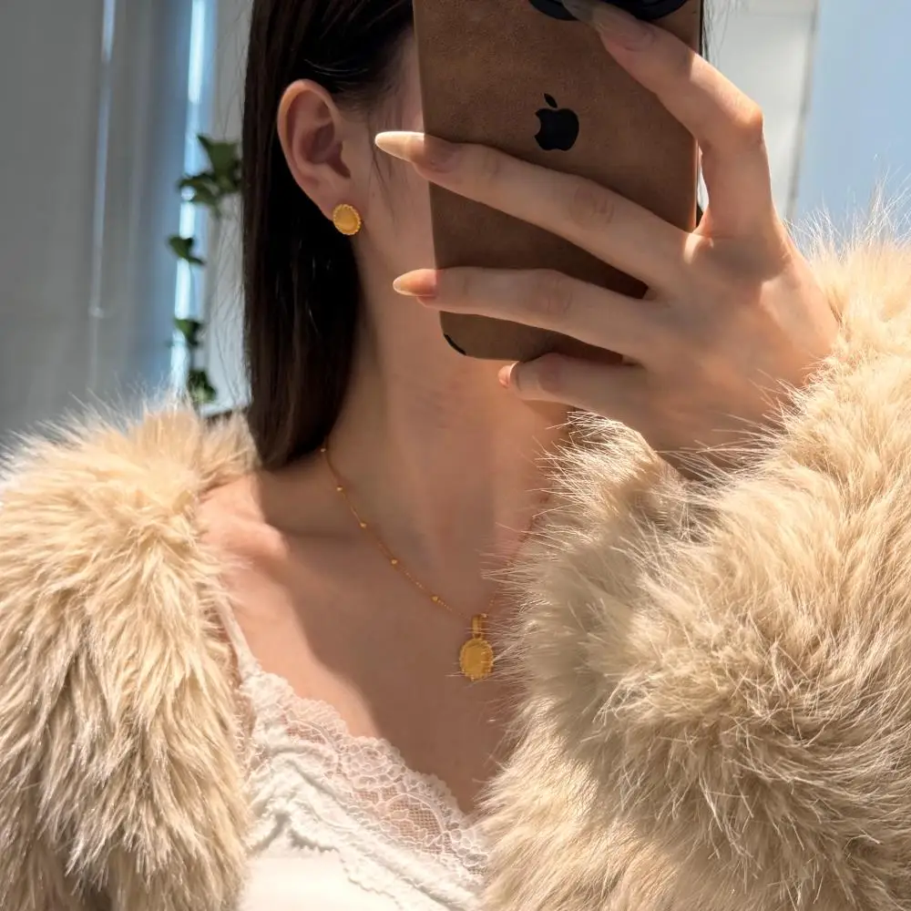 KAKODIY Jewelry Luxury Made in Italy 22K Gold Stud Earrings Women 925 Sterling Silver Oversized Earrings detail 9