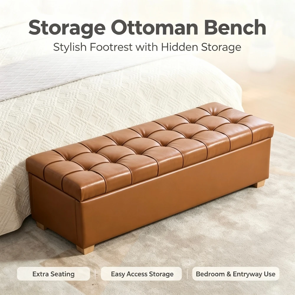 Elvarenae Valenne Tufted Storage Bench — product detail