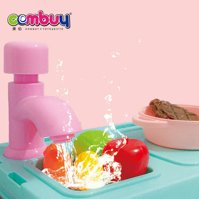 Simulation 5 in 1 Portable Plastic Pretend Play Tools Bus Kitchen Cooking Tableware Toy