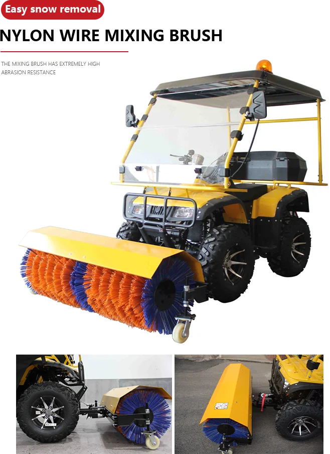 Cheap Price Ride on Snow Sweeper Tractor Snow Road Sweeper Machine Blower Quad with Snow Plow