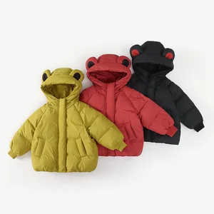 Custom Children's 90% White Duck Down Coat Autumn and Winter Thickened  Cartoon Bear Ear Hooded Puffer Coat Clothes for Kids