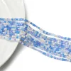 Cuentas cuadradas de cristal de 2 mm en colores mixtos - Serie Azul