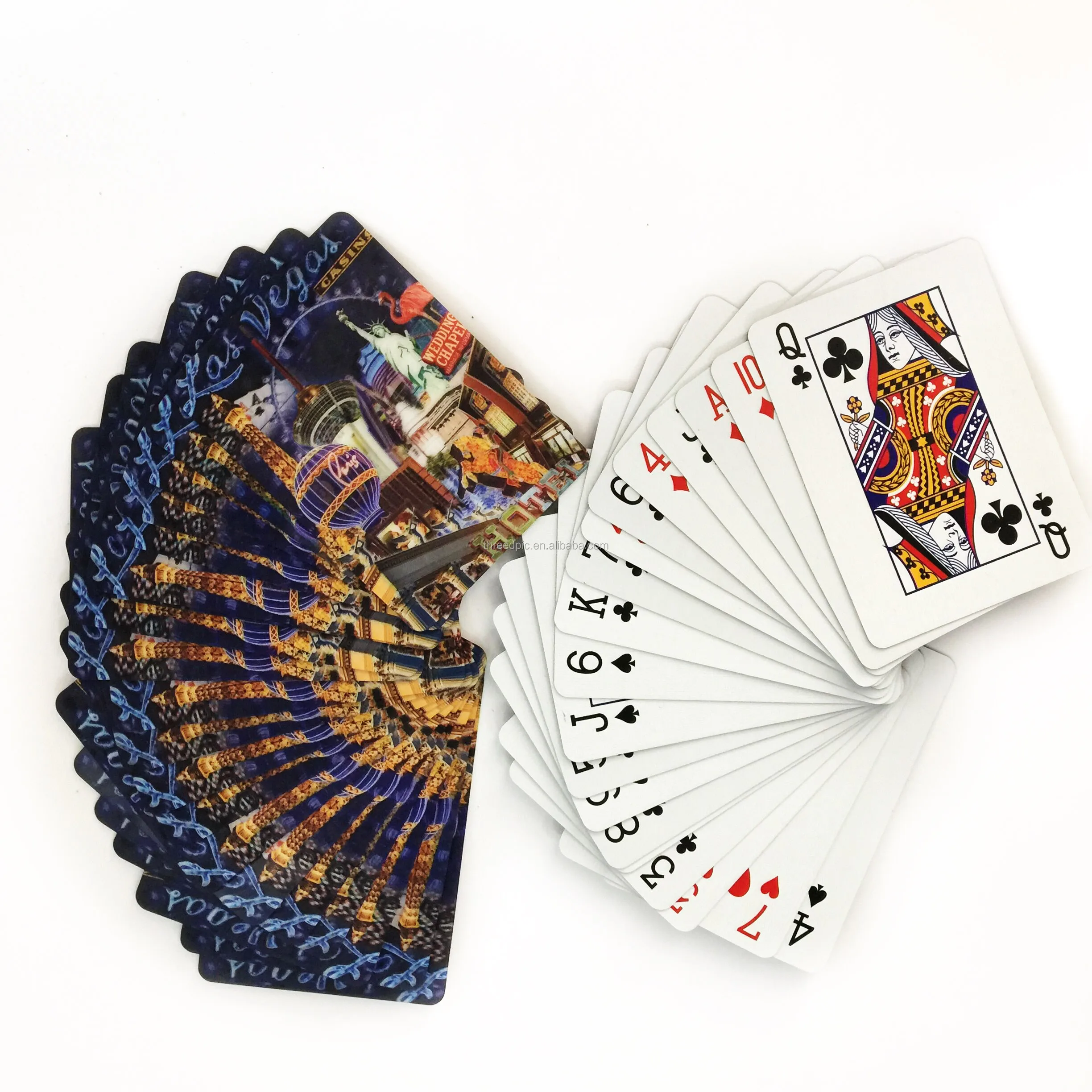 Пластиковые 3d чечечевичные игральные карты для