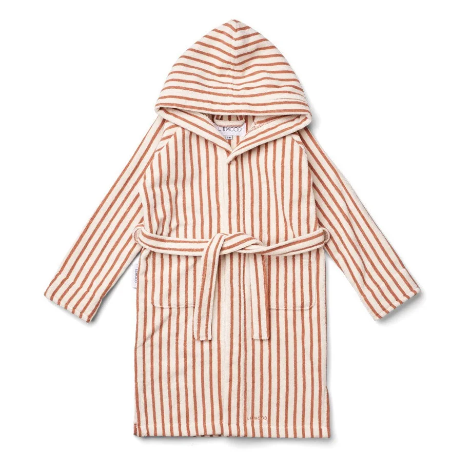 Wholesale Bathrobe Premium Cotton Hotel Bathrobe Custom Striped Poncho Bathrobe Luxury manufacture