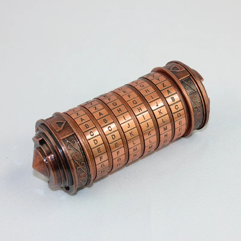 Da Vinci Code Mini Cipher Lock Puzzle Box Romantic Birthday Anniversary Gift Girlfriend Hidden Compartment Door Use Valentine's