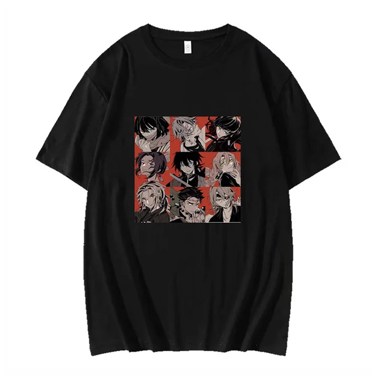 Demon Slayer Japanese Anime Pattern Top O-neck Loose Rengoku Kyoujurou ...